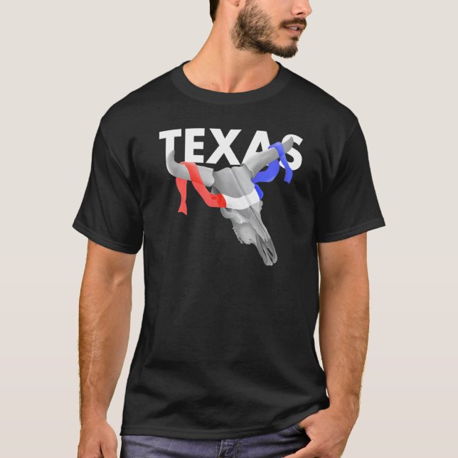 Ko skalle Texas T Shirt (Framsida)
