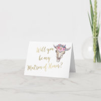 Ko skull boho vigsel gul Matron of Honor