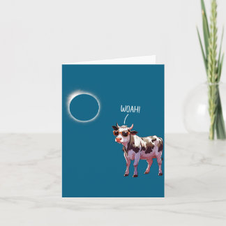 Ko Solar Förmörkelse Bonde Pappa Illustration Kort