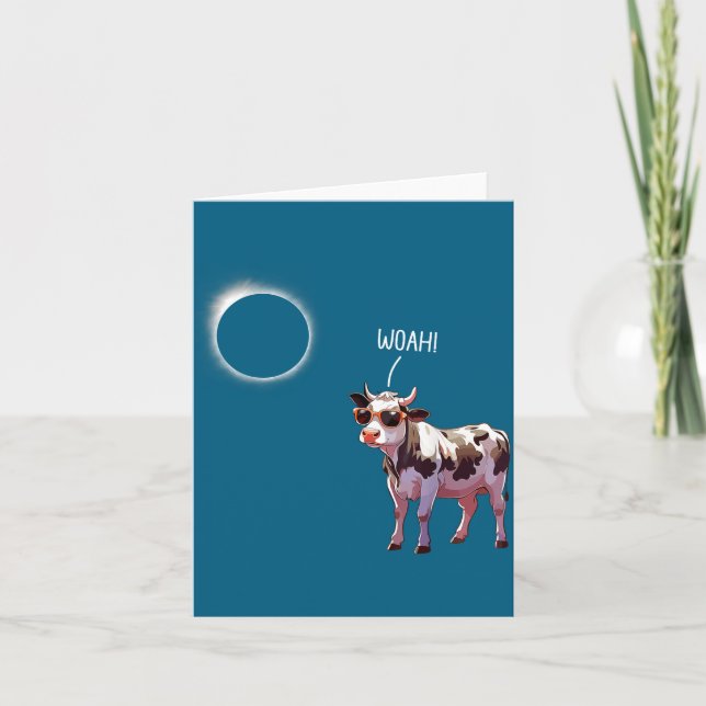 Ko Solar Förmörkelse Bonde Pappa Illustration Kort (Framsida)