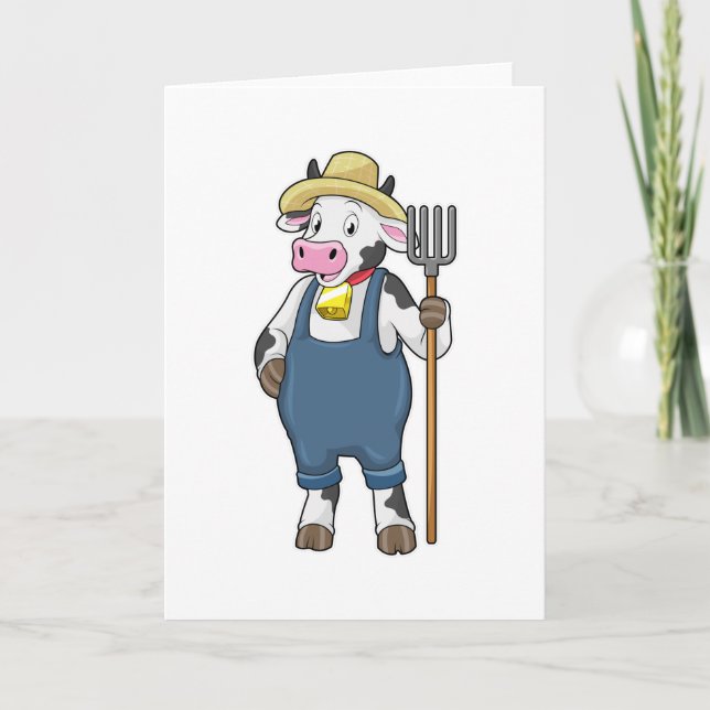 Ko som bonde med högaffe kort (Framsida)
