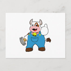 Ko som hantverkare med hammare vykort