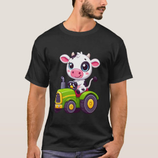 Ko som kör traktor Söt bondgård Män Kvinnor Barn T Shirt