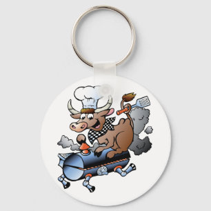Ko som rider en BBQ Keychain Nyckelring