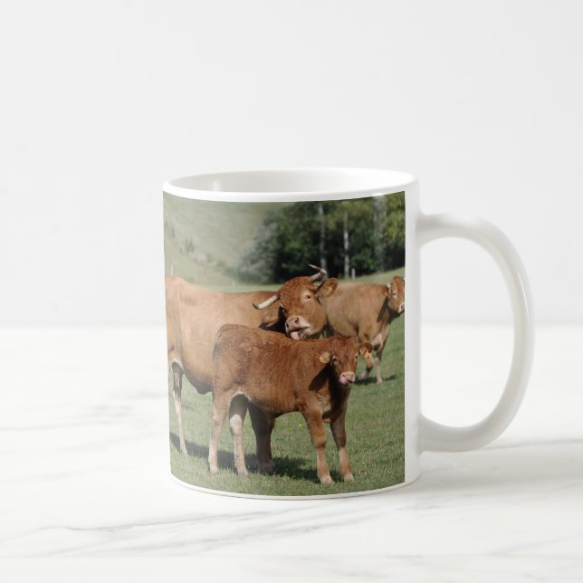 Ko som slickar henne kalv kaffemugg (Höger)