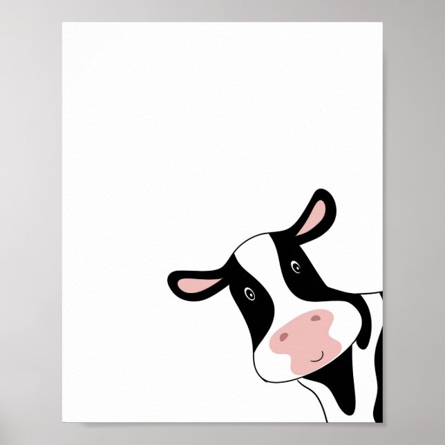 Ko, söt ko, djur poster (Framsidan)