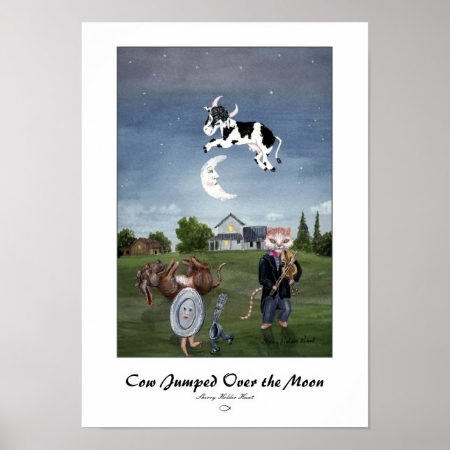 Ko sprang över måntryck poster (Framsidan)