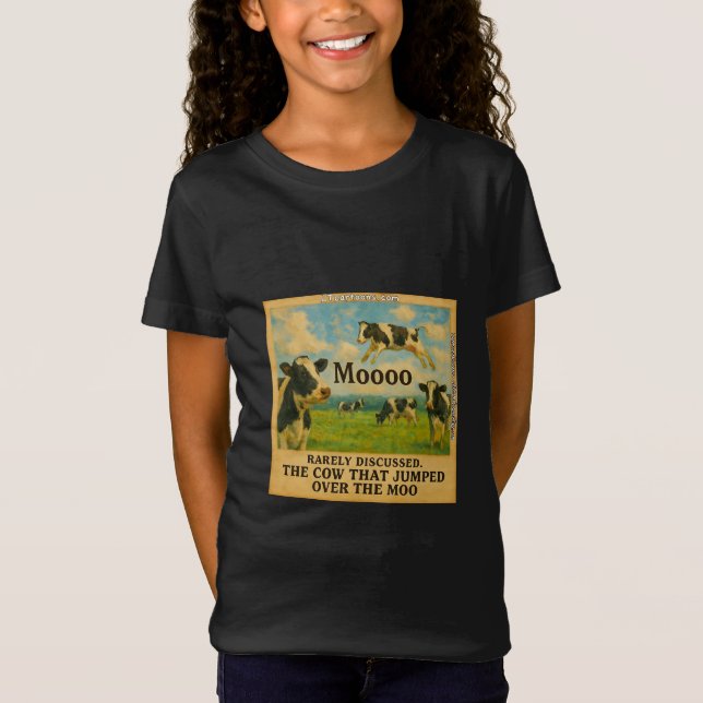Ko sprang över Moo – Whimsical  Bondgård Puns Shop T Shirt (Framsida)