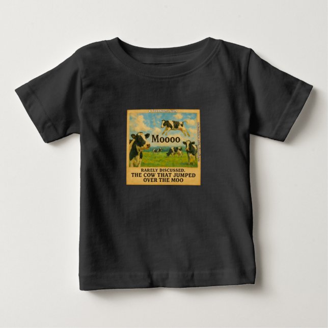 Ko sprang över Moo – Whimsical  Bondgård Punska Ko T Shirt (Framsida)