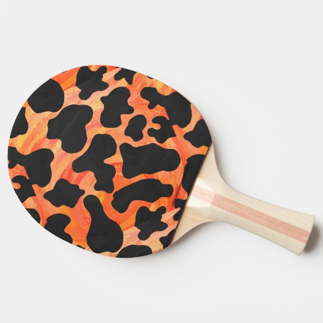 Ko svart och orange tryck pingisracket (Sidan)