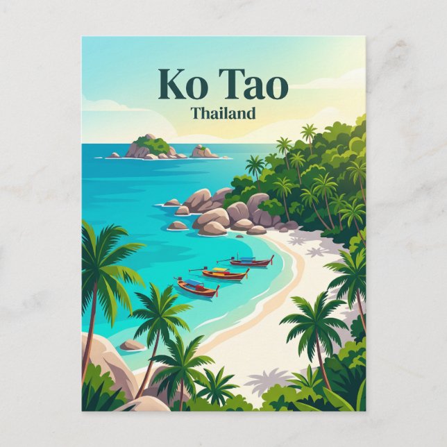 Ko Tao Thailand Vykort (Framsida)