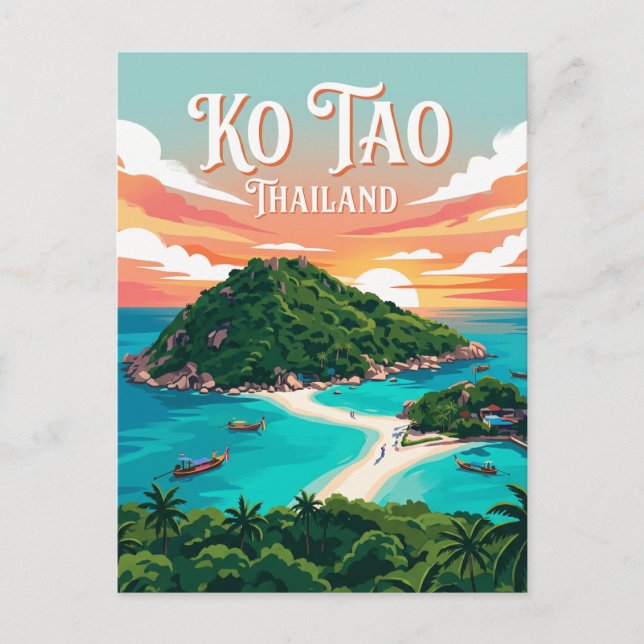 Ko Tao Thailand Vykort (Framsida)