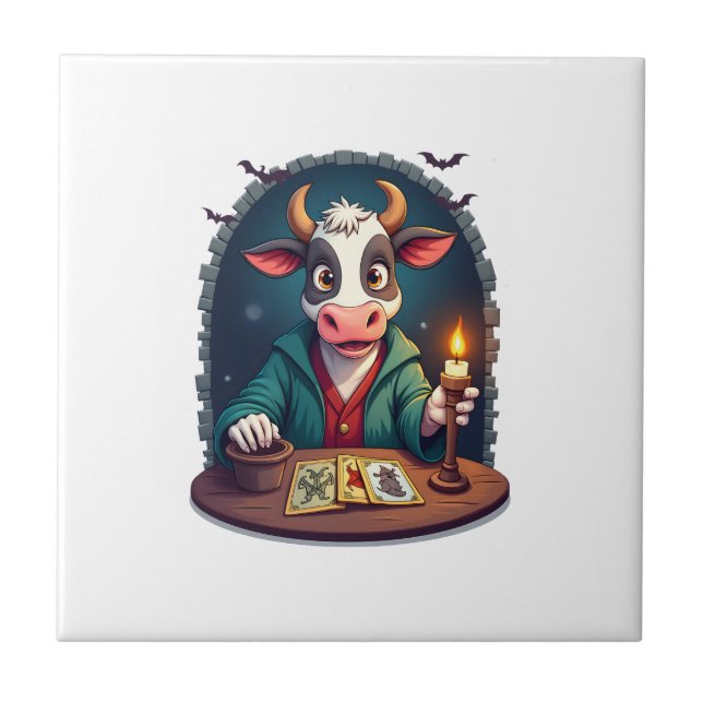 Ko Tarot av skräck Kakelplatta (Framsidan)