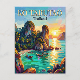 Ko Tarutao Nationalpark för marina områden Thailan Vykort