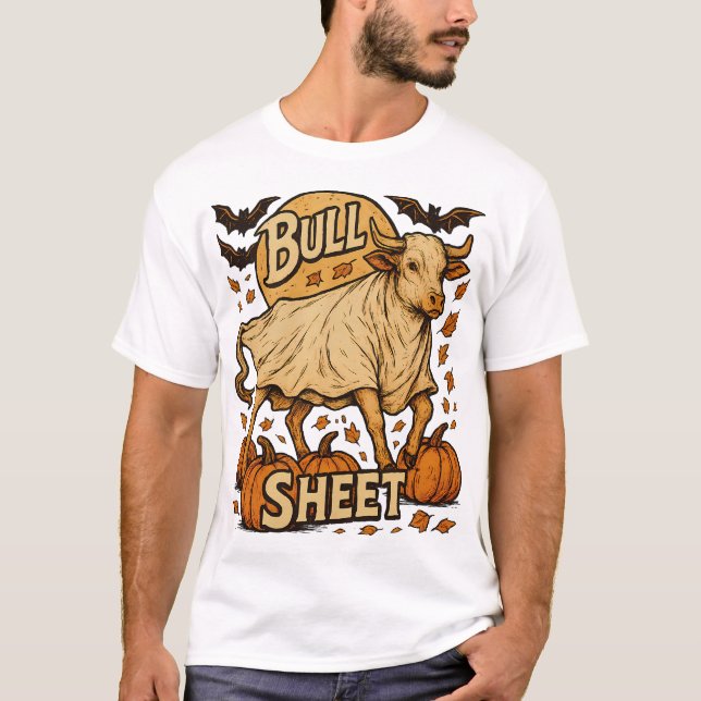 Ko Tjurskjorta Halloween T Shirt (Framsida)