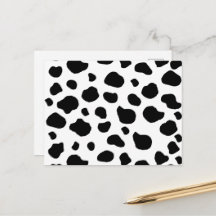 Ko tryck, ko mönster, ko fläckar, svart och vitt