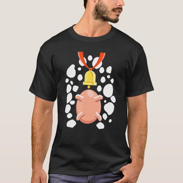 Ko Utter Tryck Mönster Halloween Nötkreatur Enkel  T Shirt (Framsida)