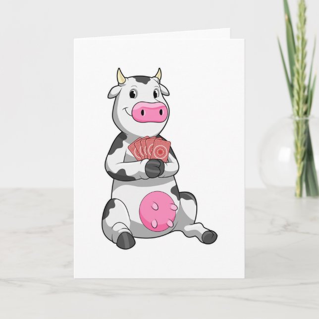 Ko vid poker med poker kort (Framsida)