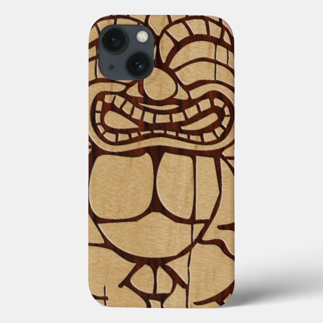 Koa Wood Tiki Ailani Surfboard iPad Air Case (Baksida)