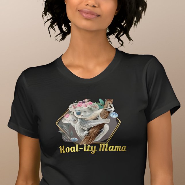 Koal-ity Mamma Cute Koala & Baby Bear T Shirt (Skapare uppladdad)