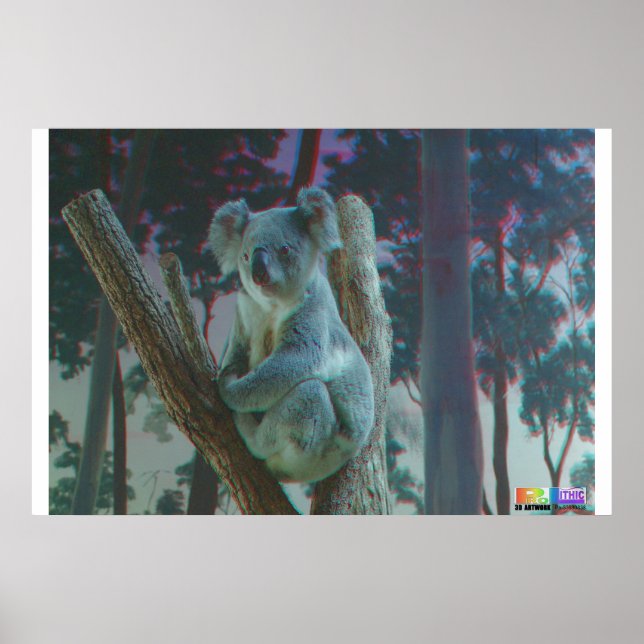 Koala 3D Anaglyph Poster (Framsidan)