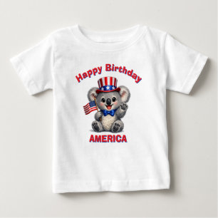 Koala (5af) Patriotisk Barn T-Shirt