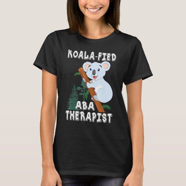 Koala Aba Terapi Pun Autism T Shirt (Framsida)