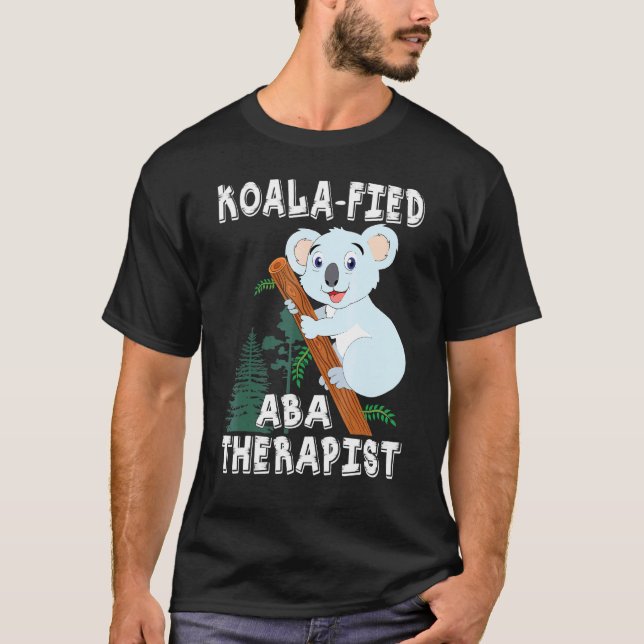 Koala Aba Terapis Pun Autism T Shirt (Framsida)
