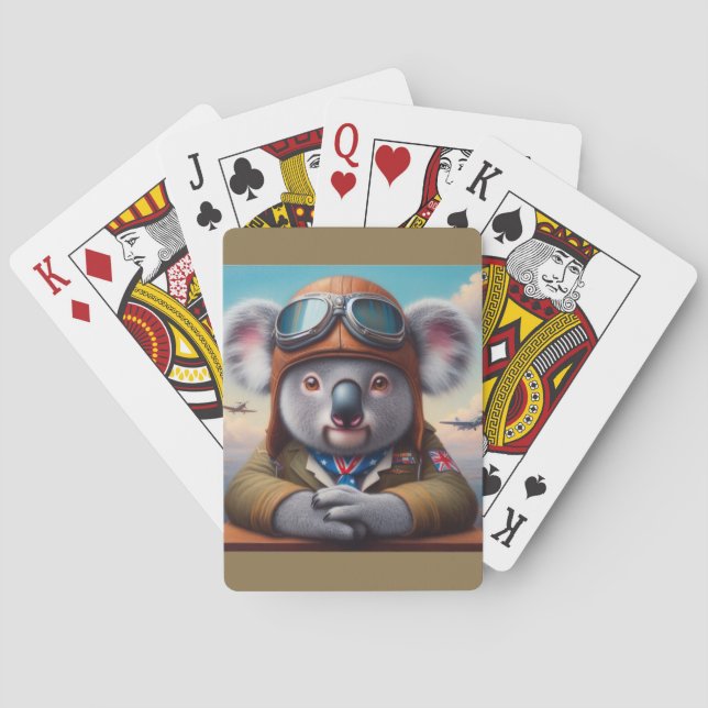 Koala Airplan Pilot Casinokort (Baksidan)