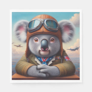 Koala Airplan Pilot Pappersservett