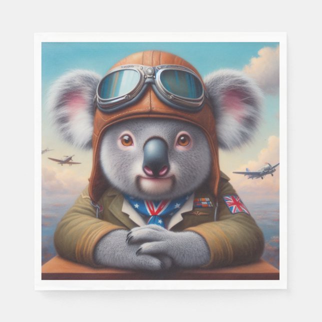 Koala Airplan Pilot Pappersservett (Framsidan)