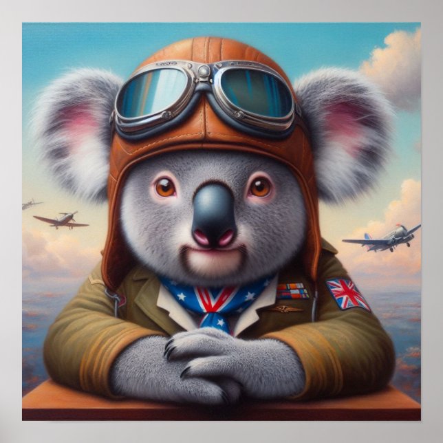 Koala Airplan Pilot Poster (Framsidan)