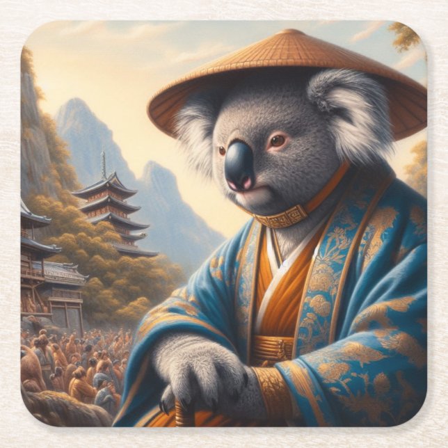 Koala Ancient Japan Underlägg Papper Kvadrat (Framsidan)