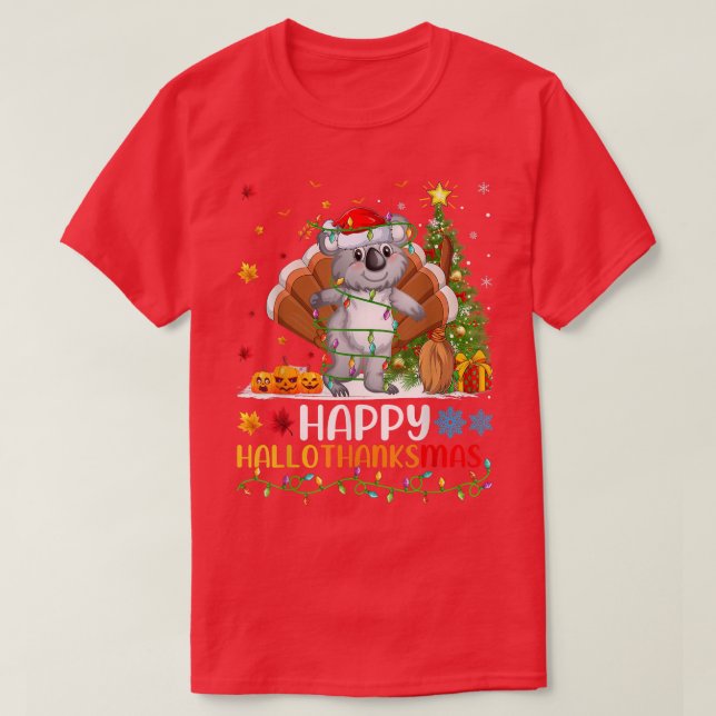 Koala Animal Lover Funny Lycklig Koala HelloTackMa T Shirt (Design framsida)