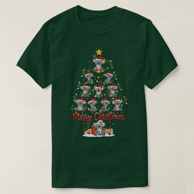 Koala Animal Lover Matching Santa Koala Jul T Shirt (Design framsida)