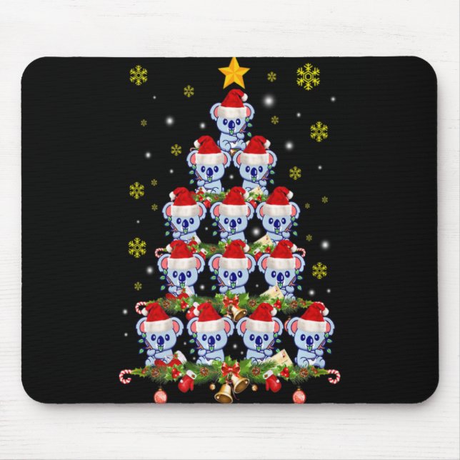 Koala Animal Xmas Koala Christmas Tree T Shirt  Musmatta (Framsidan)