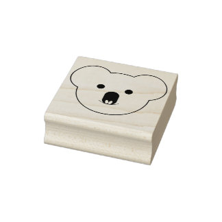 Koala Ansikte Rubber Frimärke Stämpel