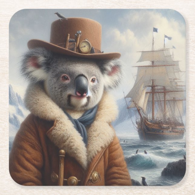 Koala Arctic Explorer Underlägg Papper Kvadrat (Framsidan)