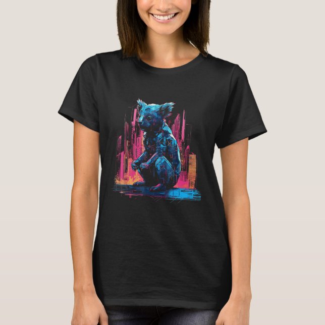 Koala Artwork - Architecture Animal Motif Art Anim T Shirt (Framsida)