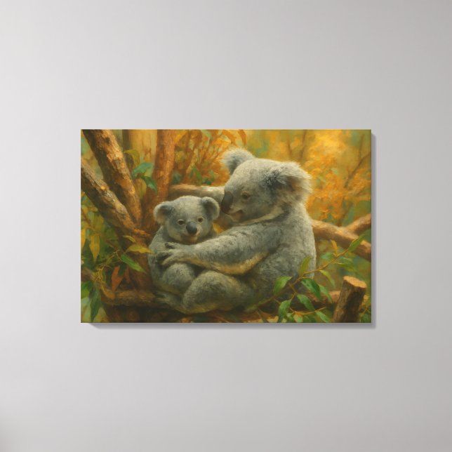 Koala Assions - Realistic Wildlife Pair Canvastryck (Framsida)