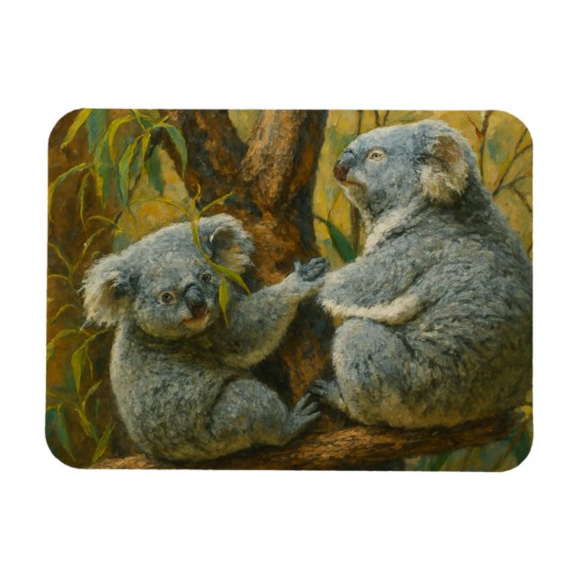 Koala Assions - Realistic Wildlife Pair Magnet (Horisontell)