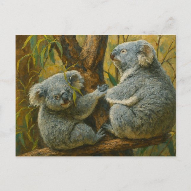 Koala Assions - Realistic Wildlife Pair Vykort (Framsida)