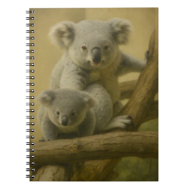 Koala Assions - Tender Wildlife Art Print Anteckningsbok (Framsidan)