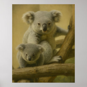 Koala Assions - Tender Wildlife Art Print Poster