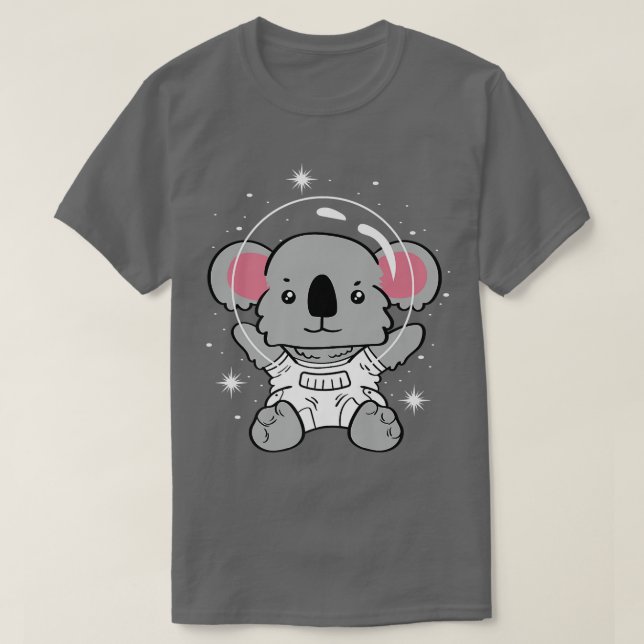 Koala Astronaut Rocket Scientist T Shirt (Design framsida)