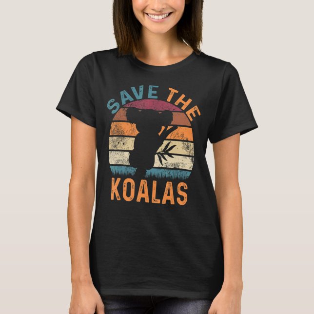 Koala Australia Animal Welfare Nya Zeeland Austral T Shirt (Framsida)