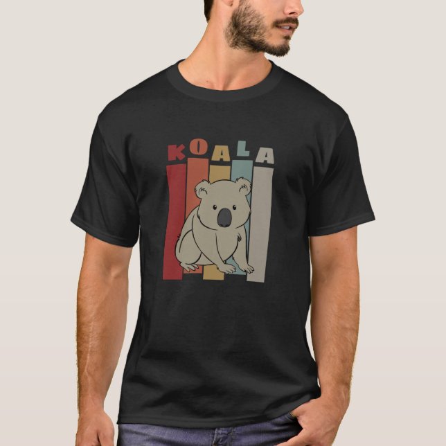 Koala Australia Day Cute Retro Koalabear T Shirt (Framsida)