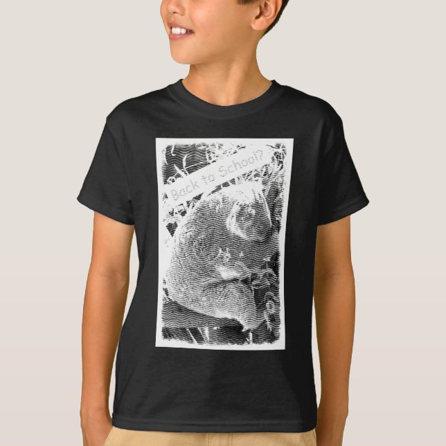 Koala Back to school Engraved look T-Shirt (Framsida)