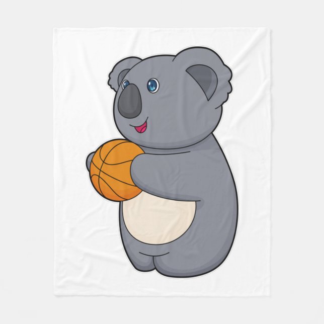Koala Basketball-spelare Basketball Fleecefilt (Framsidan)