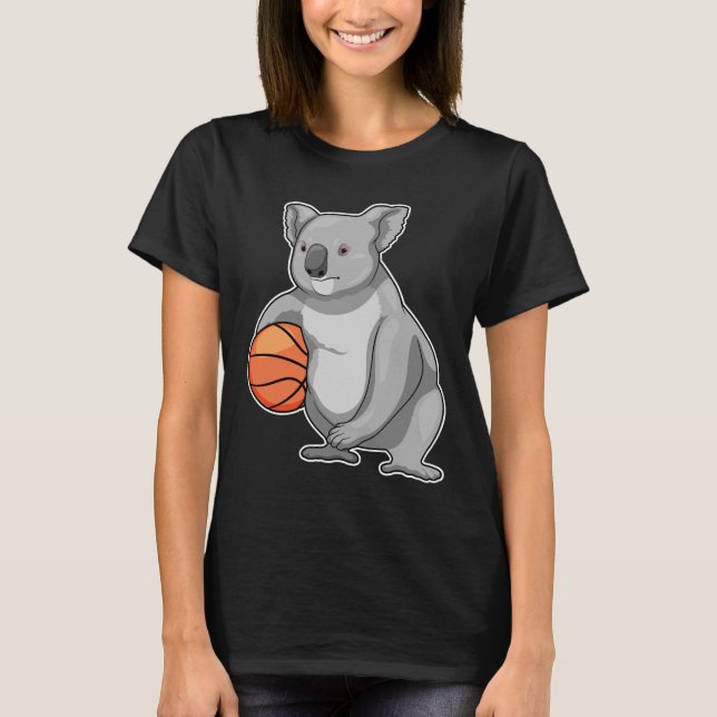 Koala Basketball-spelare Basketball T Shirt (Framsida)